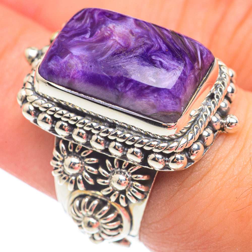Charoite Rings handcrafted by Ana Silver Co - RING67711