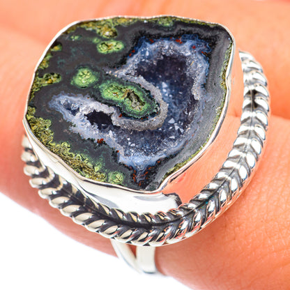 Coconut Geode Druzy Rings handcrafted by Ana Silver Co - RING67713