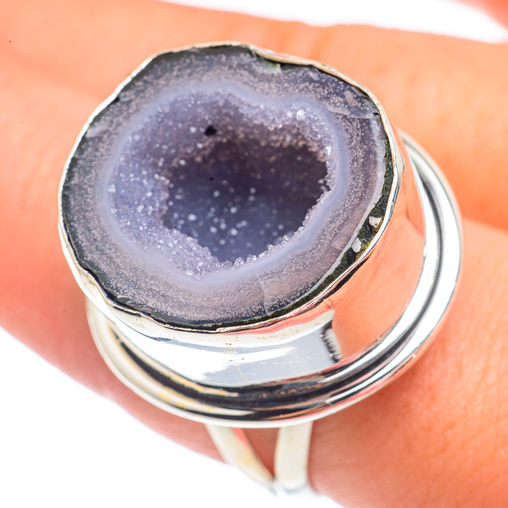 Coconut Geode Slice Rings handcrafted by Ana Silver Co - RING67715