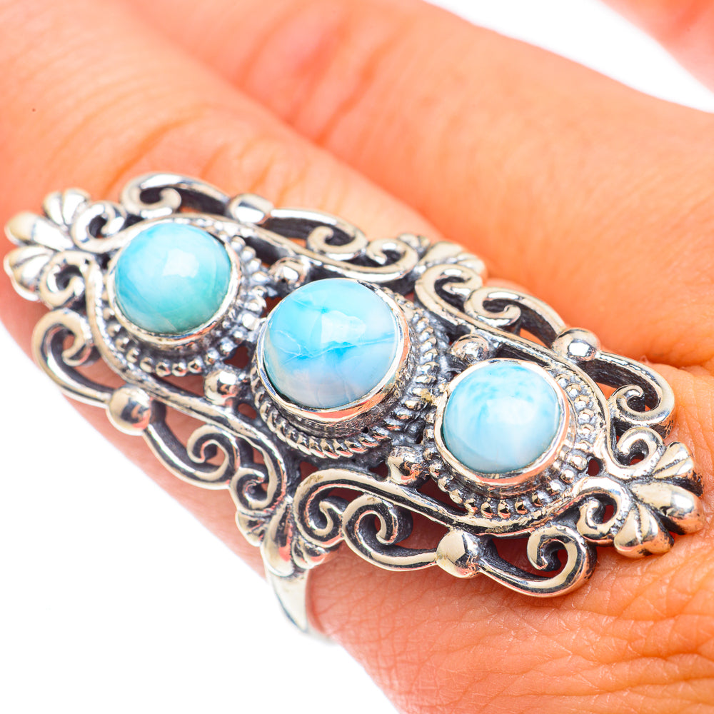 Larimar Rings handcrafted by Ana Silver Co - RING67735