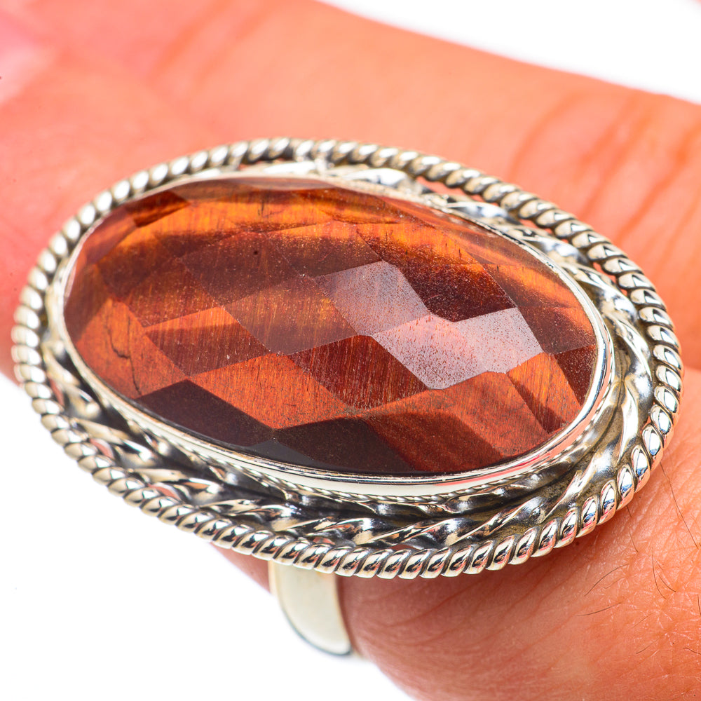 Red Tiger Iron Rings handcrafted by Ana Silver Co - RING67740