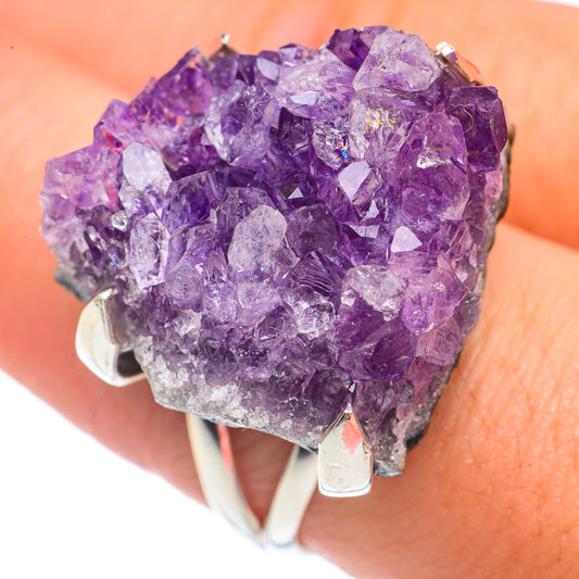 Amethyst Crystal Rings handcrafted by Ana Silver Co - RING67746
