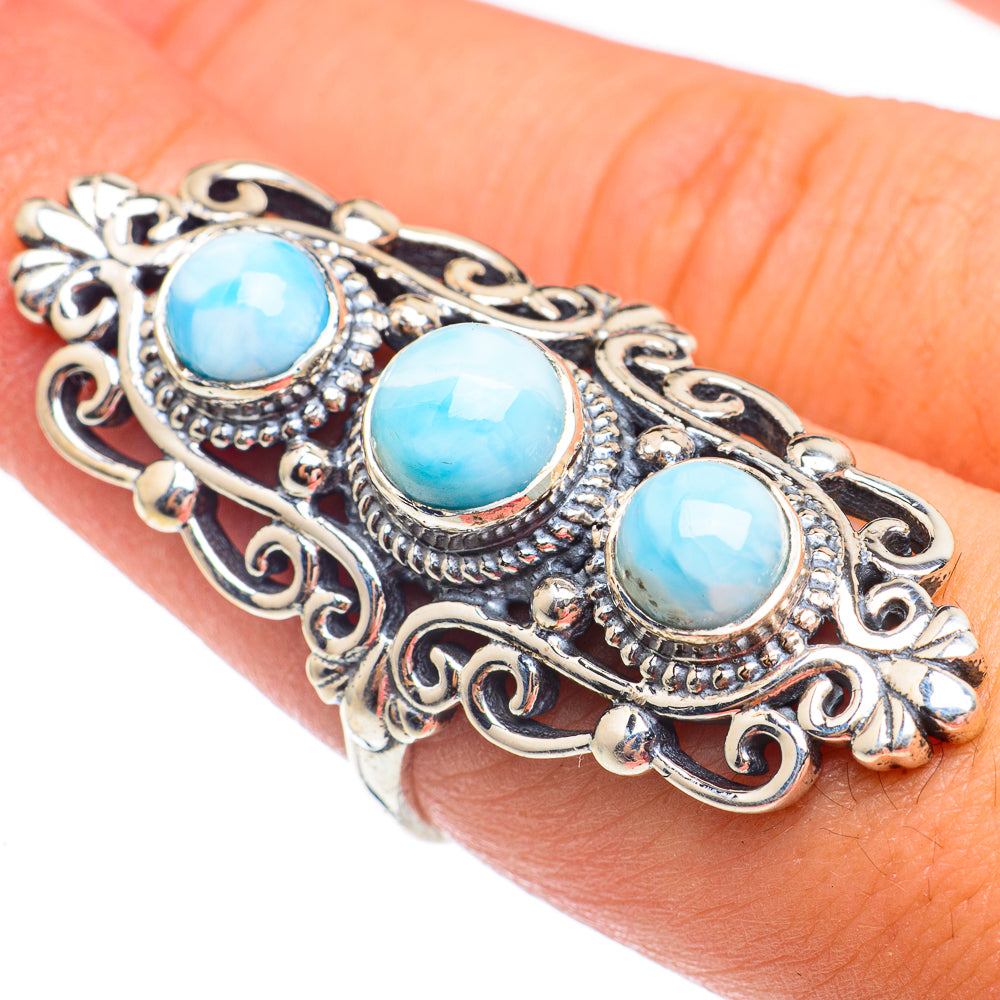 Larimar Rings handcrafted by Ana Silver Co - RING67757
