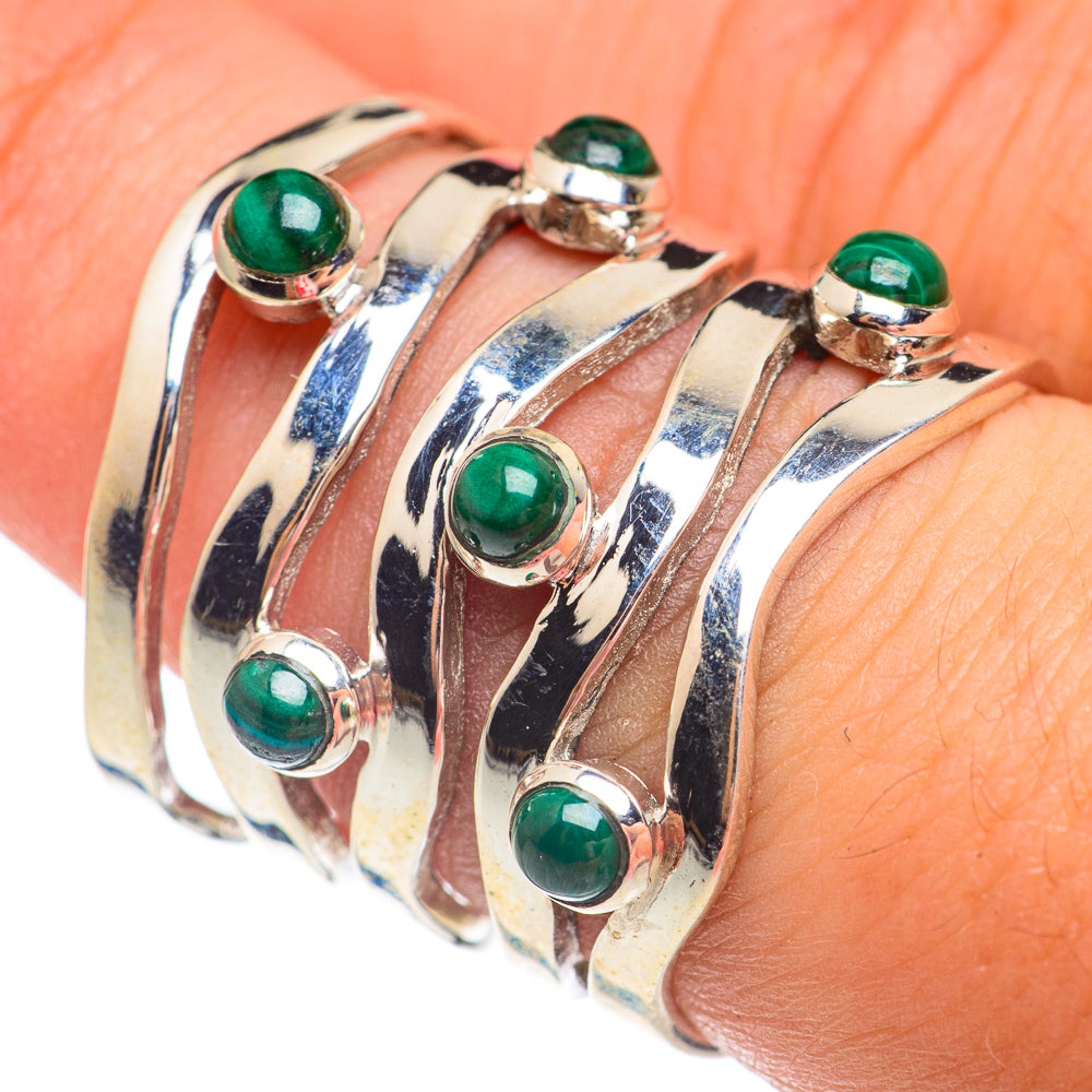 Malachite Rings handcrafted by Ana Silver Co - RING67763
