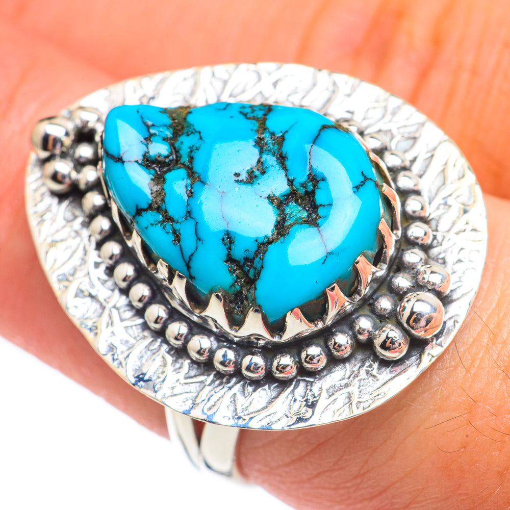 Tibetan Turquoise Rings handcrafted by Ana Silver Co - RING67765