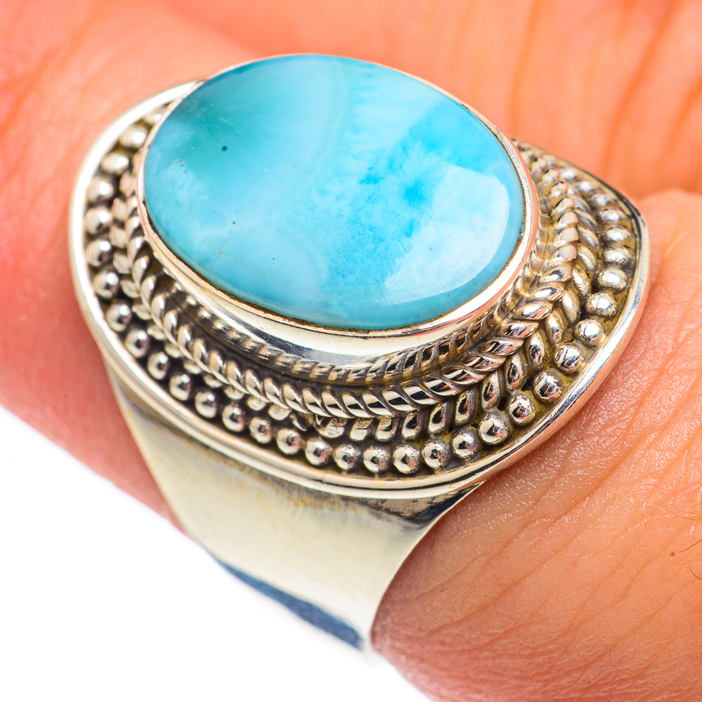 Larimar Rings handcrafted by Ana Silver Co - RING67766