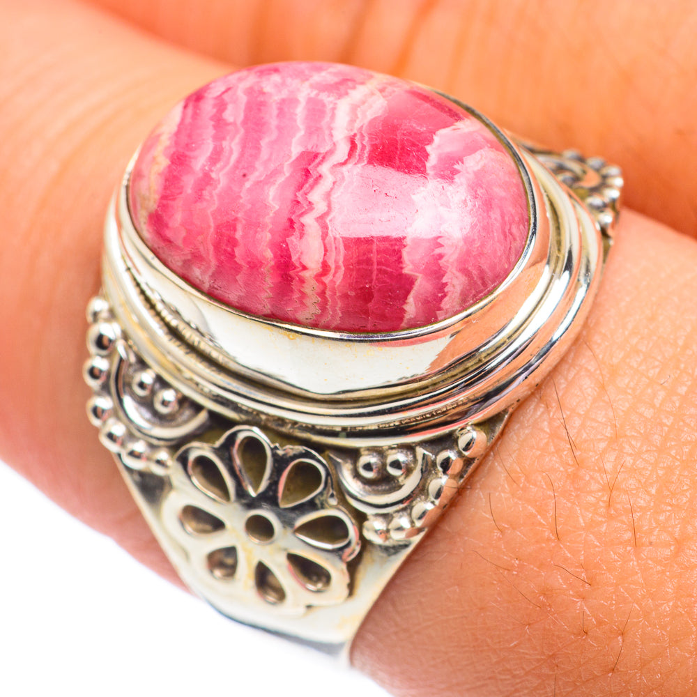 Rhodochrosite Rings handcrafted by Ana Silver Co - RING67778