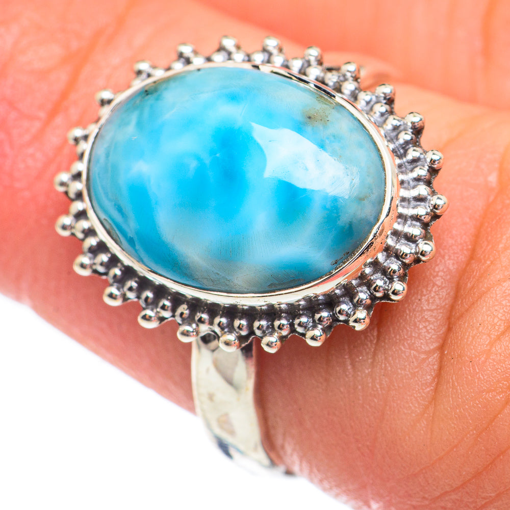 Larimar Rings handcrafted by Ana Silver Co - RING67804