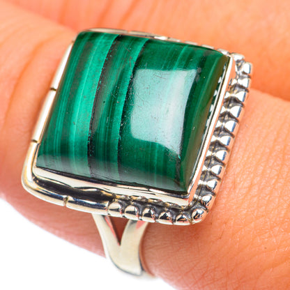 Malachite Rings handcrafted by Ana Silver Co - RING67808
