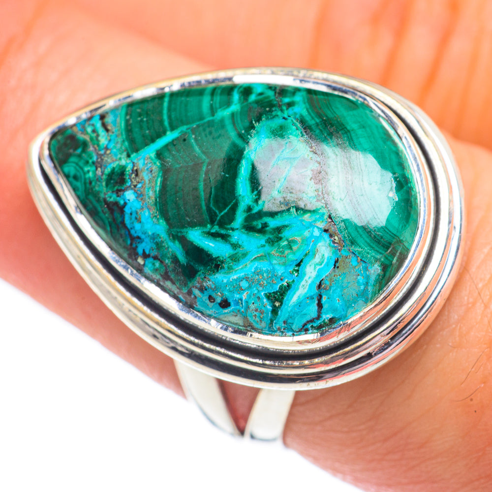 Chrysocolla Rings handcrafted by Ana Silver Co - RING67809