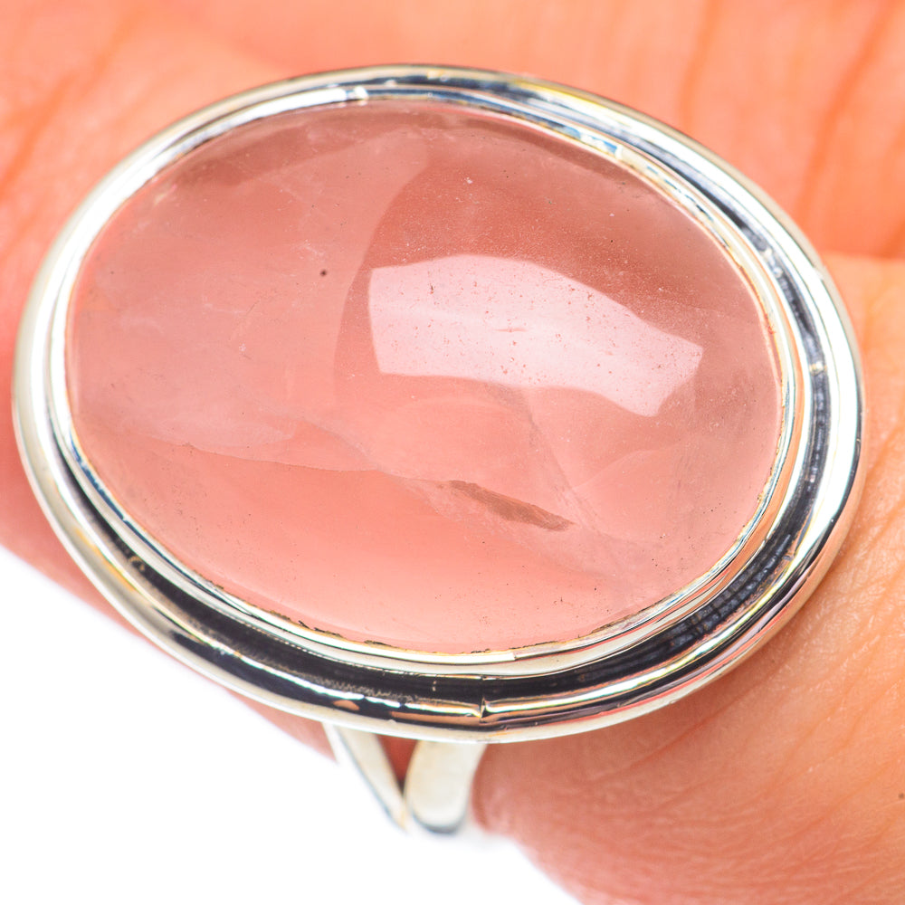 Rose Quartz Rings handcrafted by Ana Silver Co - RING67815