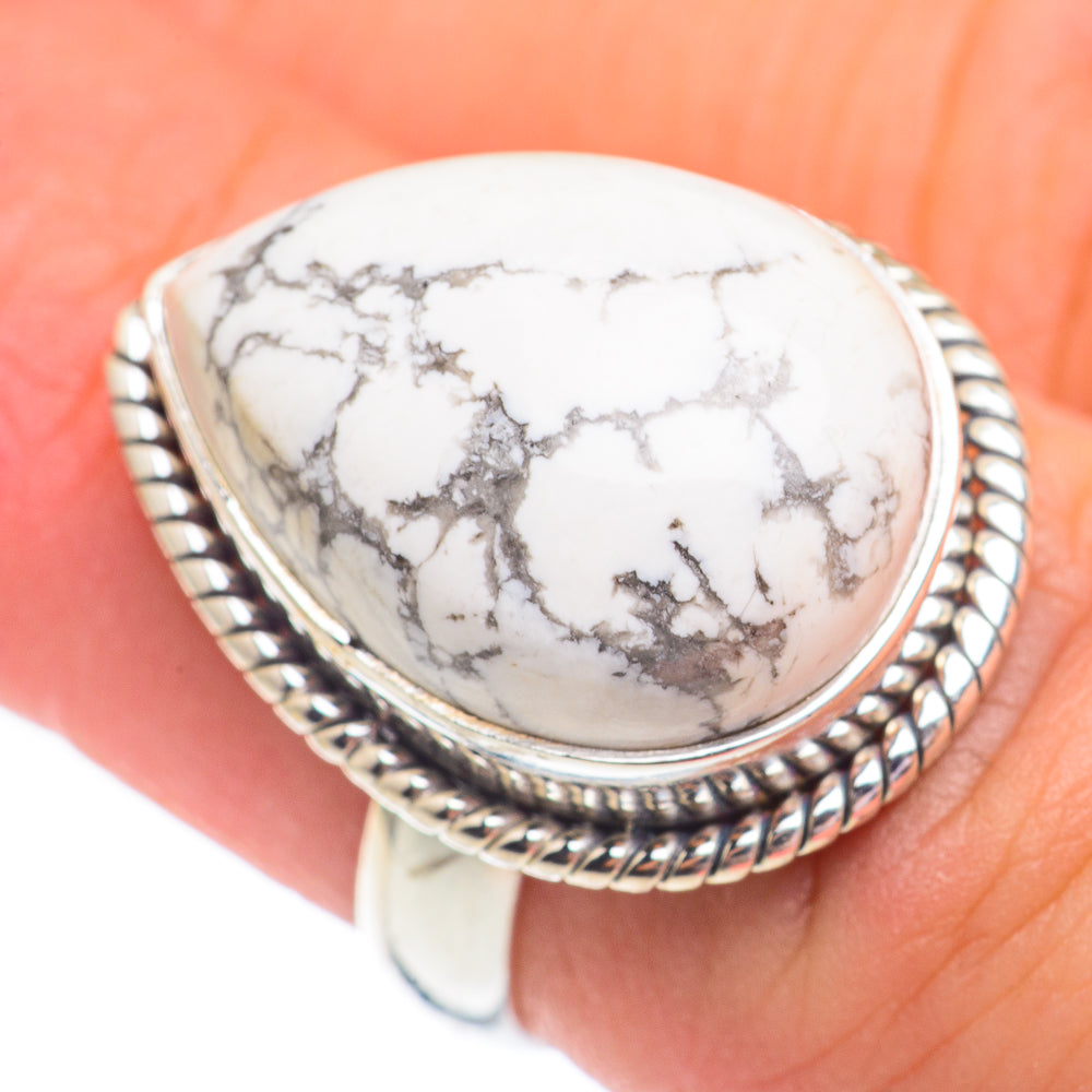 Howlite Rings handcrafted by Ana Silver Co - RING67827
