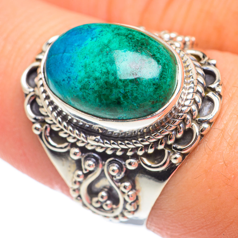 Chrysocolla Rings handcrafted by Ana Silver Co - RING67831