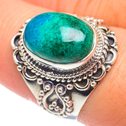 Chrysocolla Rings handcrafted by Ana Silver Co - RING67831
