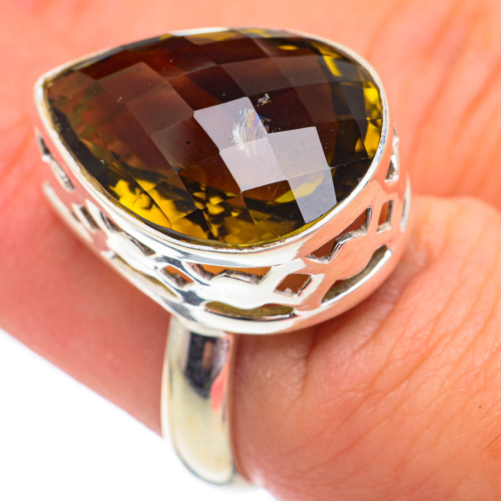 Olive Quartz Rings handcrafted by Ana Silver Co - RING67835
