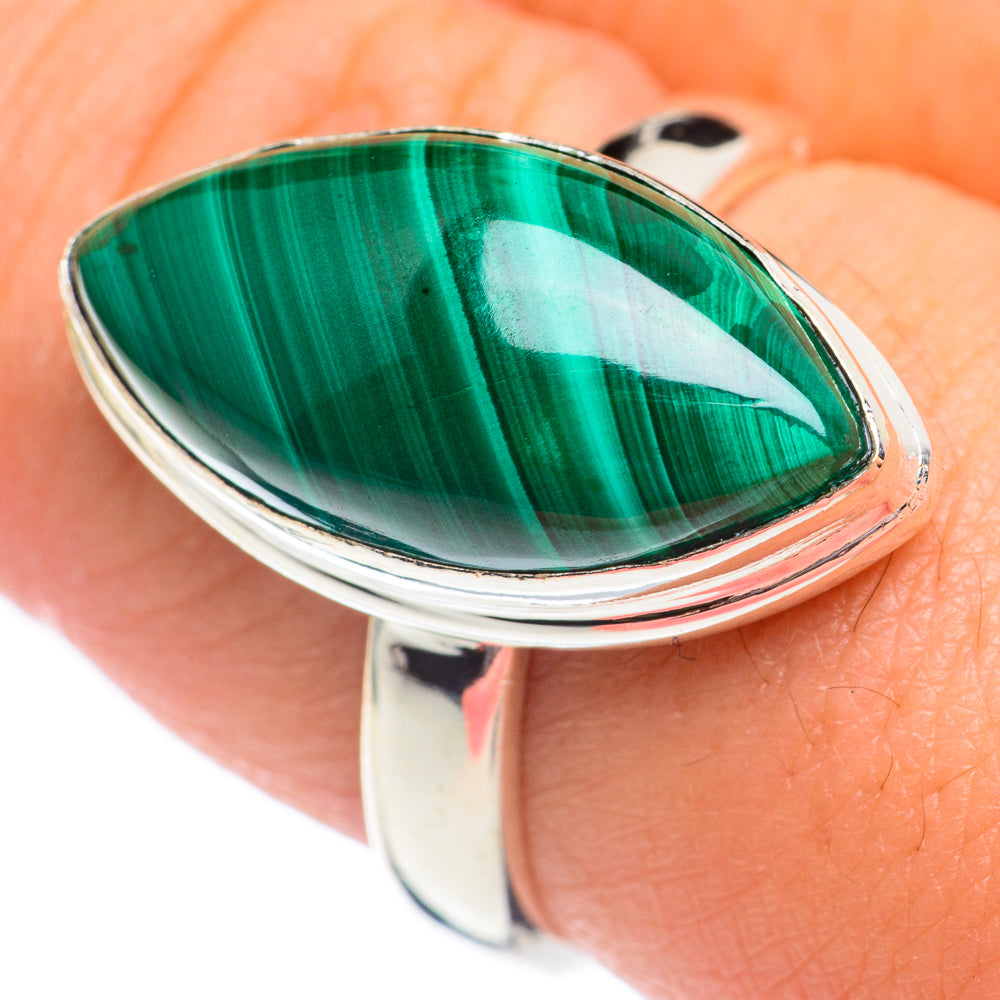 Malachite Rings handcrafted by Ana Silver Co - RING67843