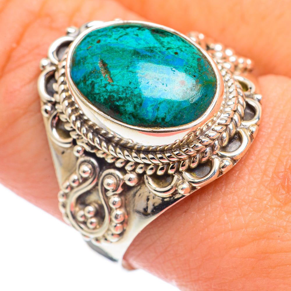Chrysocolla Rings handcrafted by Ana Silver Co - RING67869