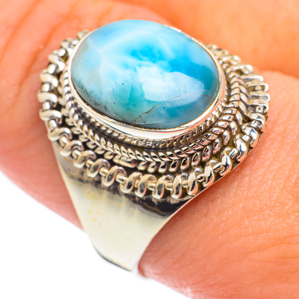 Larimar Rings handcrafted by Ana Silver Co - RING67870