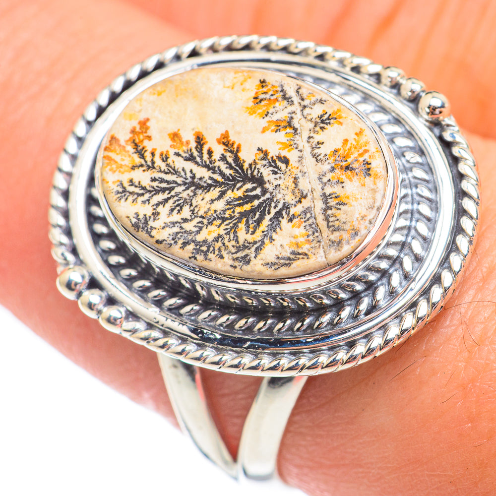 Germany Psilomelane Dendrite Rings handcrafted by Ana Silver Co - RING67878