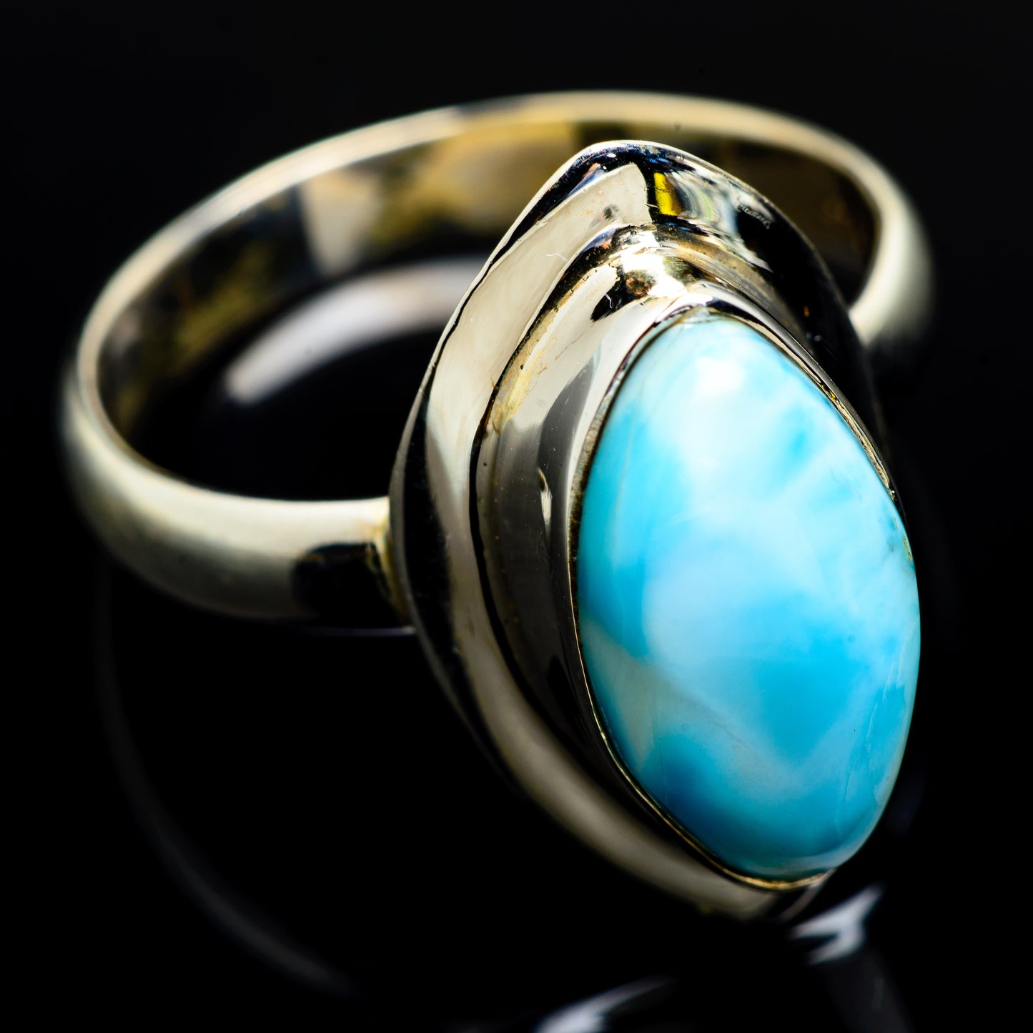 Larimar Rings handcrafted by Ana Silver Co - RING6788