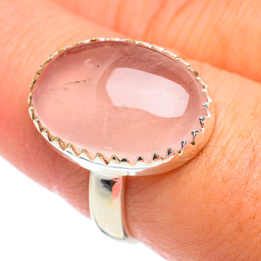 Rose Quartz Rings handcrafted by Ana Silver Co - RING67883