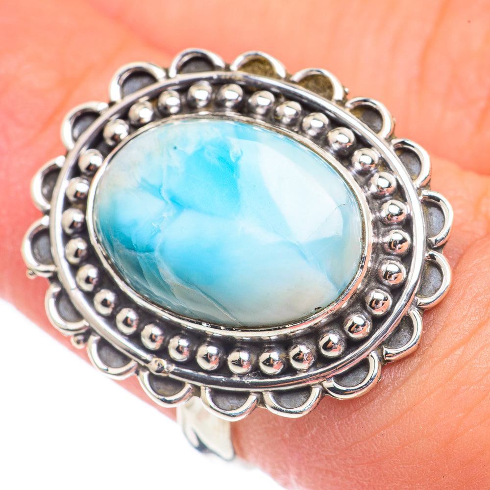 Larimar Rings handcrafted by Ana Silver Co - RING67901