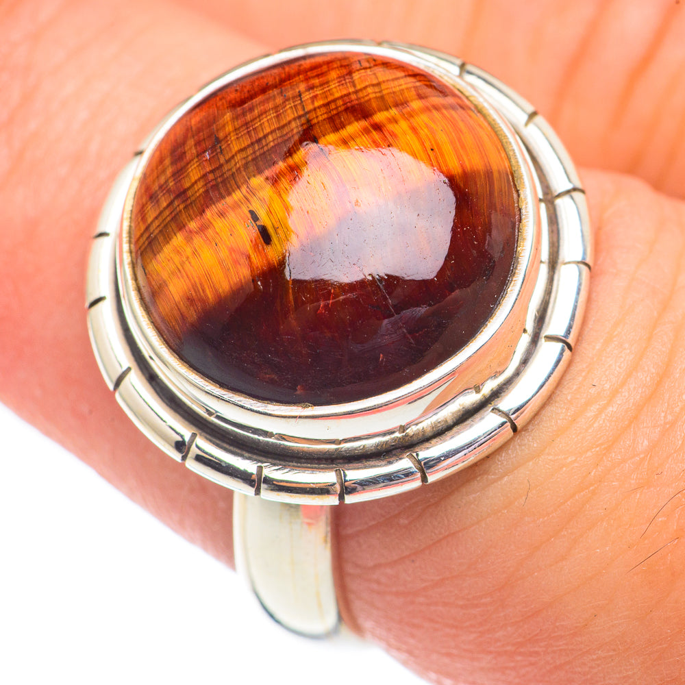 Red Tiger Eye Rings handcrafted by Ana Silver Co - RING67910