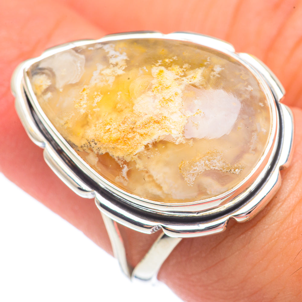 Plume Agate Rings handcrafted by Ana Silver Co - RING67911