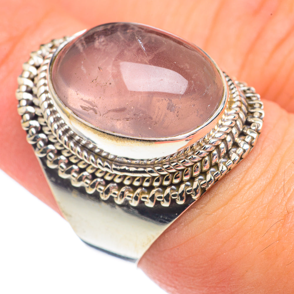 Rose Quartz Rings handcrafted by Ana Silver Co - RING67913
