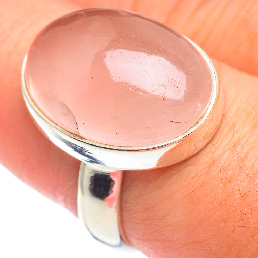 Rose Quartz Rings handcrafted by Ana Silver Co - RING67915