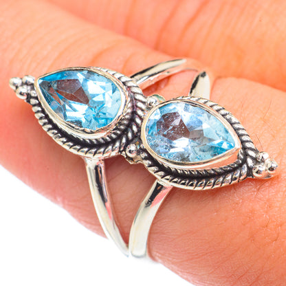 Blue Topaz Rings handcrafted by Ana Silver Co - RING67935