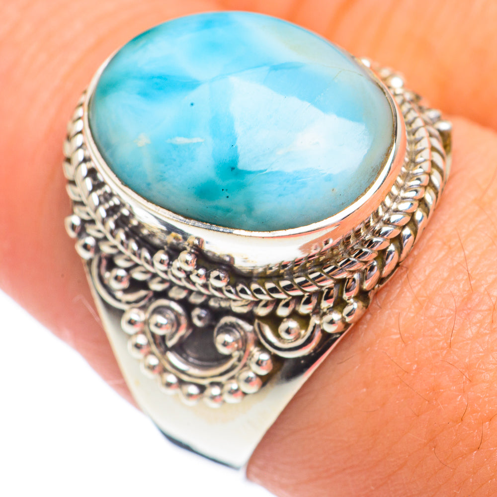 Larimar Rings handcrafted by Ana Silver Co - RING67962