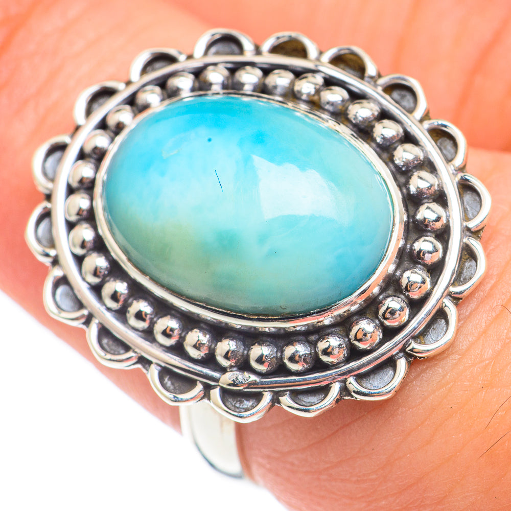 Larimar Rings handcrafted by Ana Silver Co - RING67966