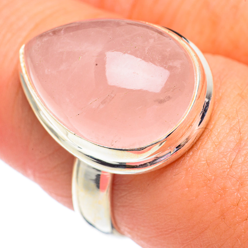 Rose Quartz Rings handcrafted by Ana Silver Co - RING67975