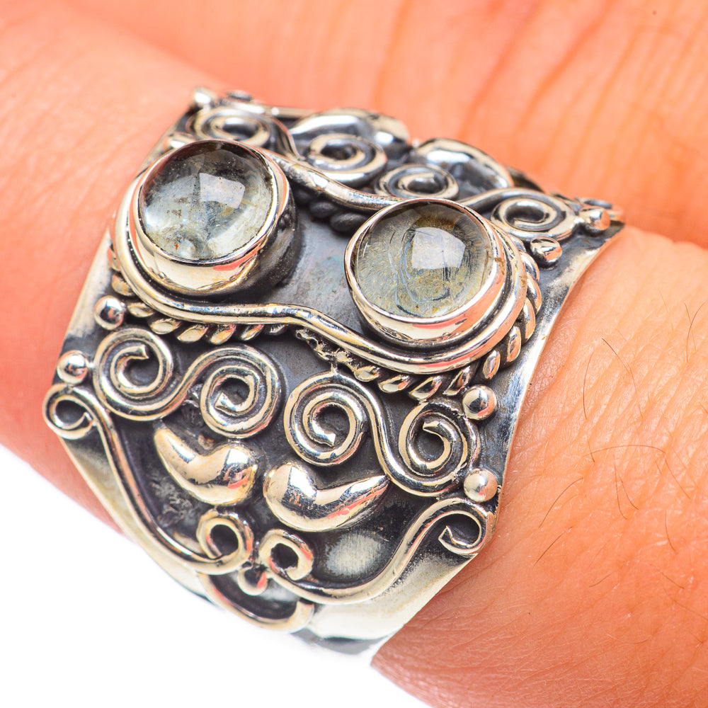Rainbow Moonstone Rings handcrafted by Ana Silver Co - RING67982