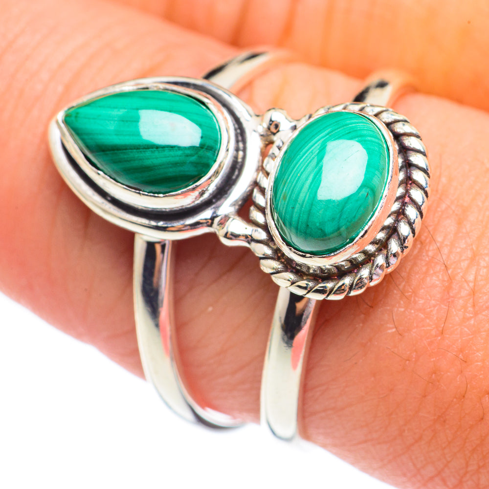 Malachite Rings handcrafted by Ana Silver Co - RING67995