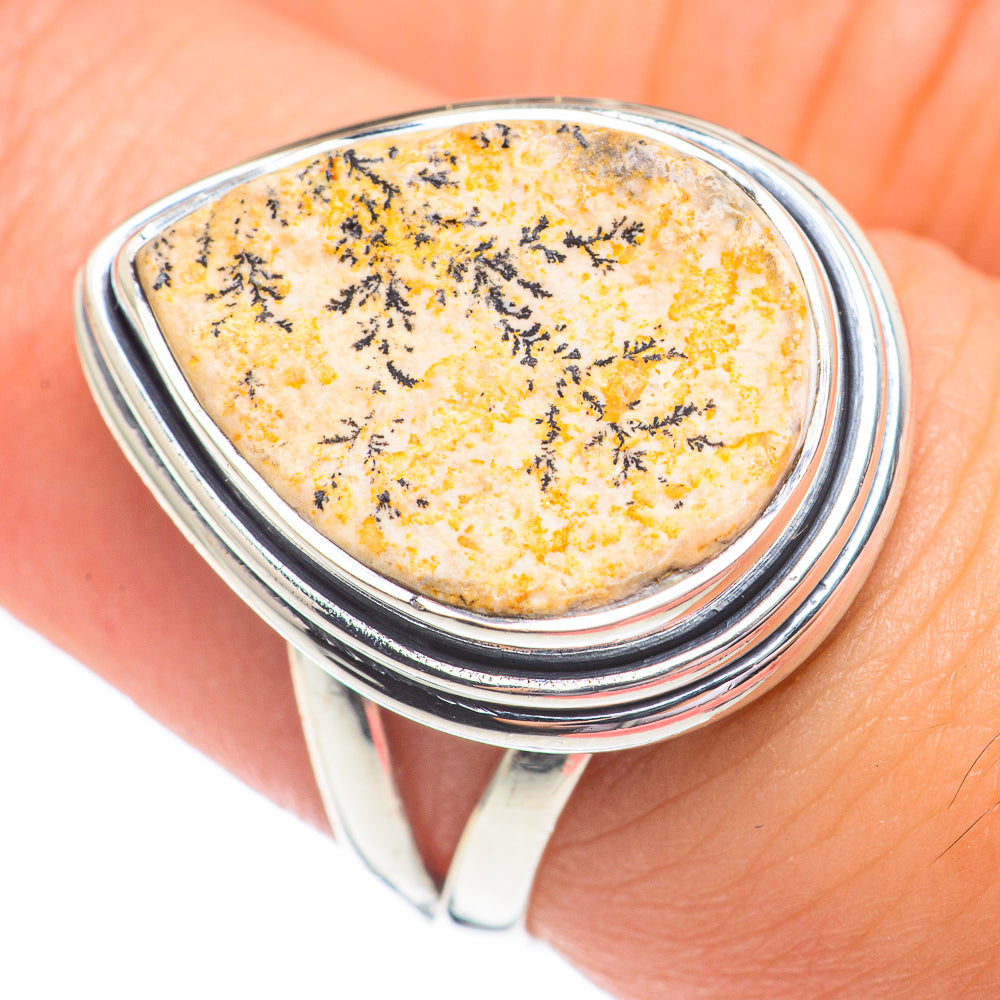 Germany Psilomelane Dendrite Rings handcrafted by Ana Silver Co - RING67997