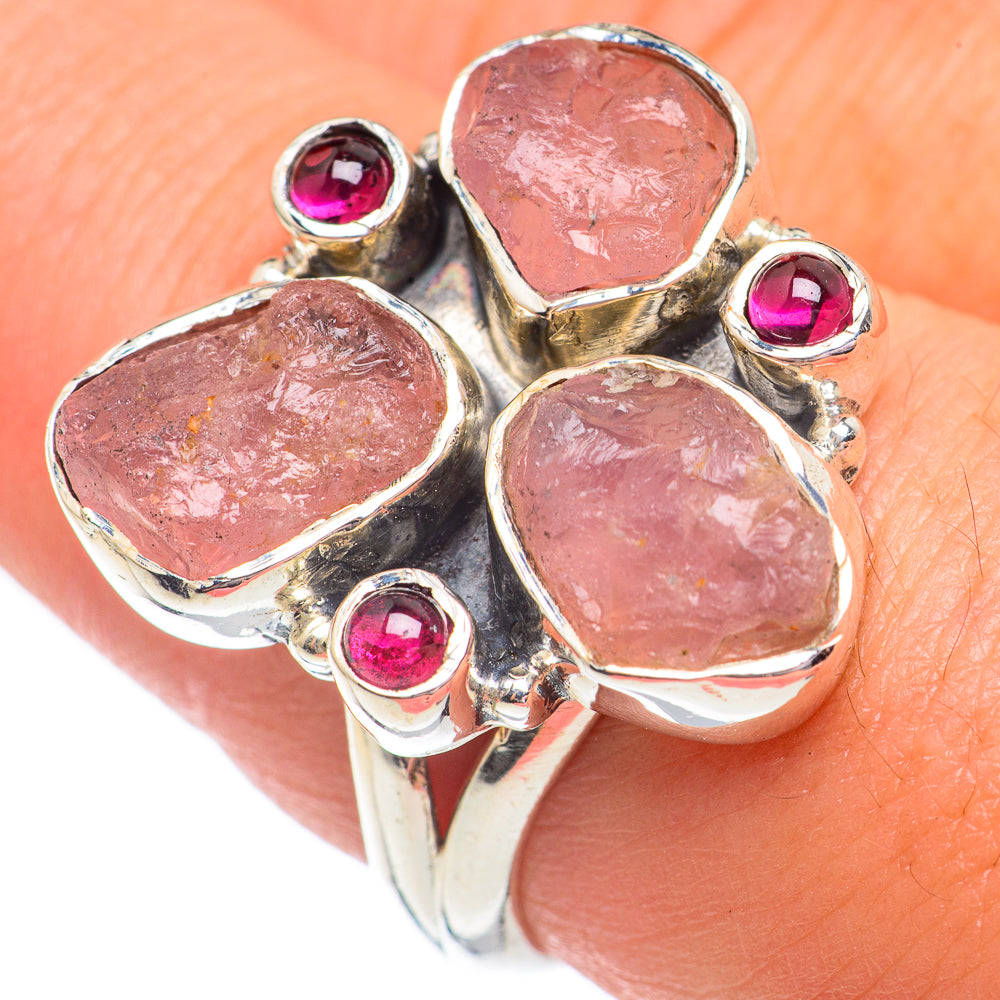 Rose Quartz Rings handcrafted by Ana Silver Co - RING68001