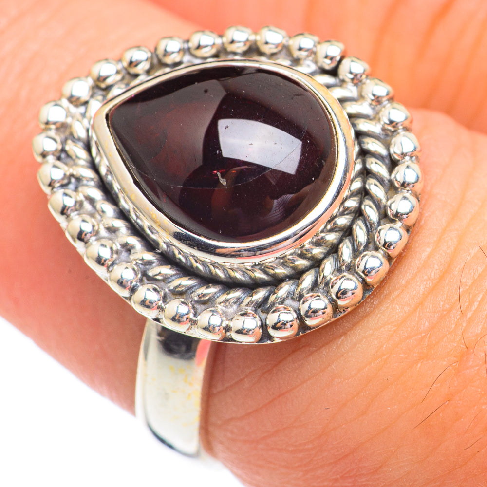 Garnet Rings handcrafted by Ana Silver Co - RING68002
