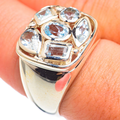 Blue Topaz Rings handcrafted by Ana Silver Co - RING68012