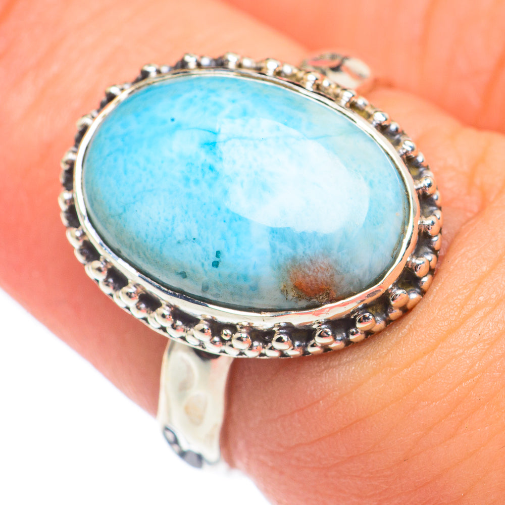 Larimar Rings handcrafted by Ana Silver Co - RING68013