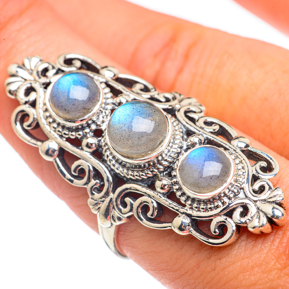 Labradorite Rings handcrafted by Ana Silver Co - RING68015
