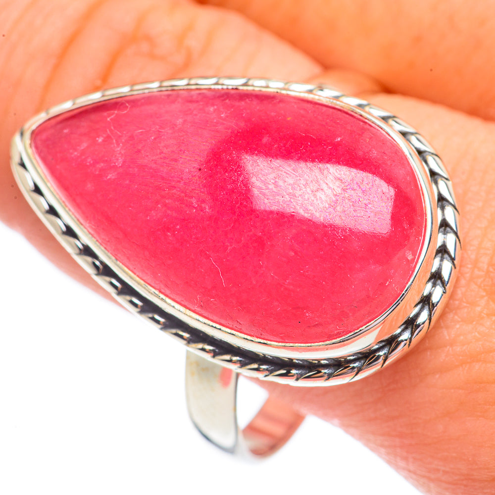 Pink Agate Rings handcrafted by Ana Silver Co - RING68032