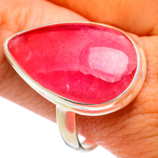 Pink Agate Rings handcrafted by Ana Silver Co - RING68034