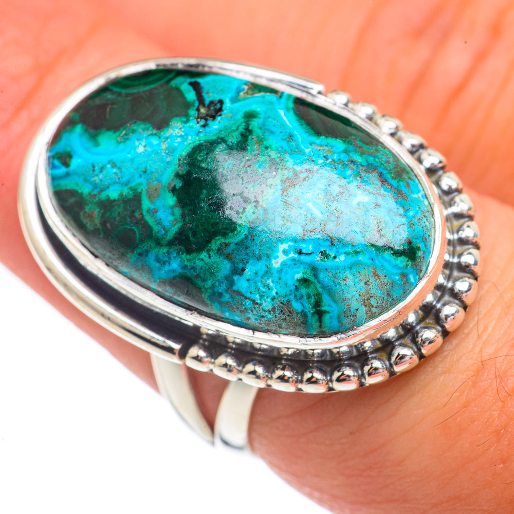 Chrysocolla Rings handcrafted by Ana Silver Co - RING68048