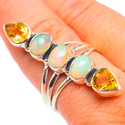 Ethiopian Opal Rings handcrafted by Ana Silver Co - RING68050