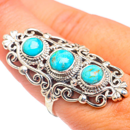 Tibetan Turquoise Rings handcrafted by Ana Silver Co - RING68054