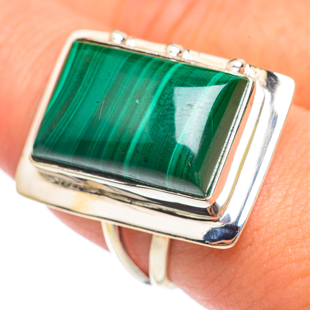 Malachite Rings handcrafted by Ana Silver Co - RING68061