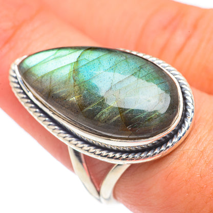 Labradorite Rings handcrafted by Ana Silver Co - RING68062