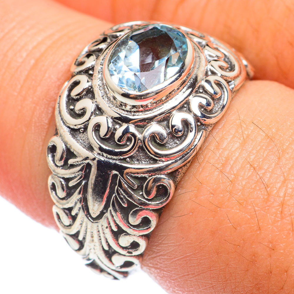 Blue Topaz Rings handcrafted by Ana Silver Co - RING68077